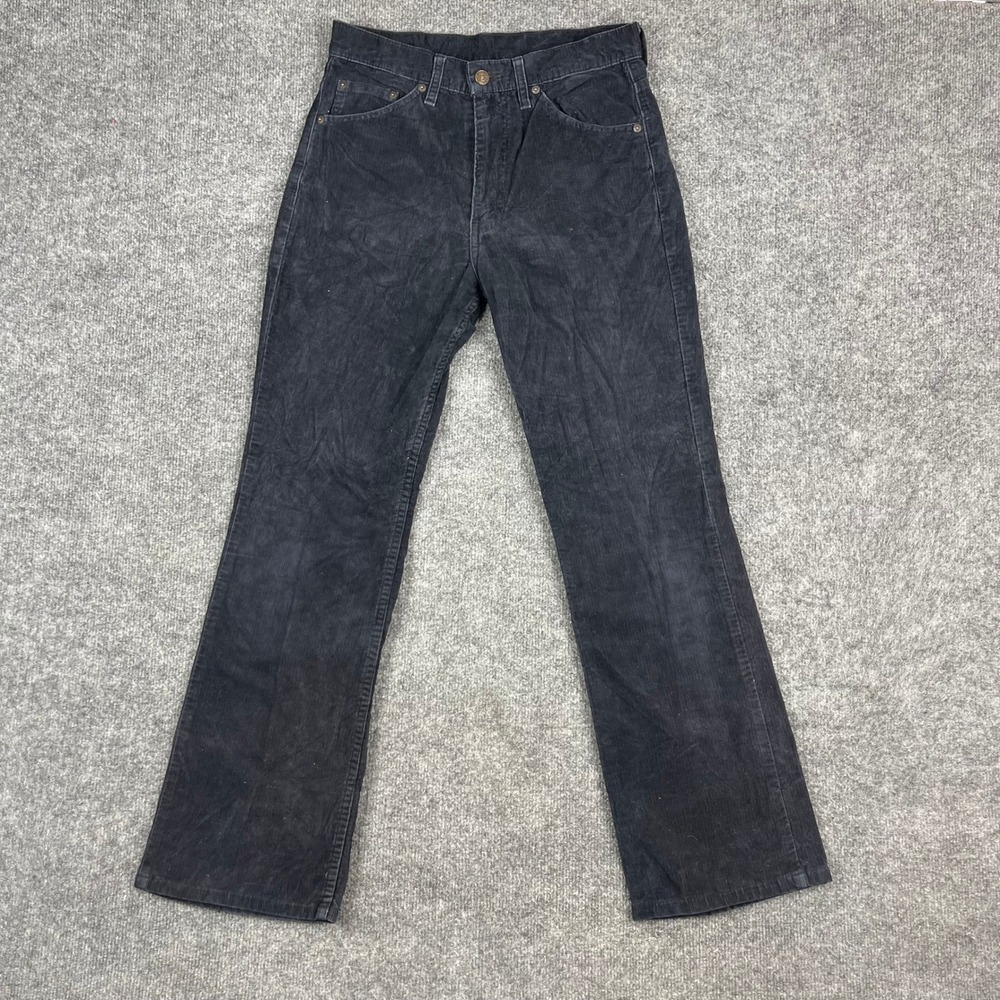Levi's Corduroy Pants Mens Size 30 Black Straight Leg Vintage‎ Casual 5-Pocket